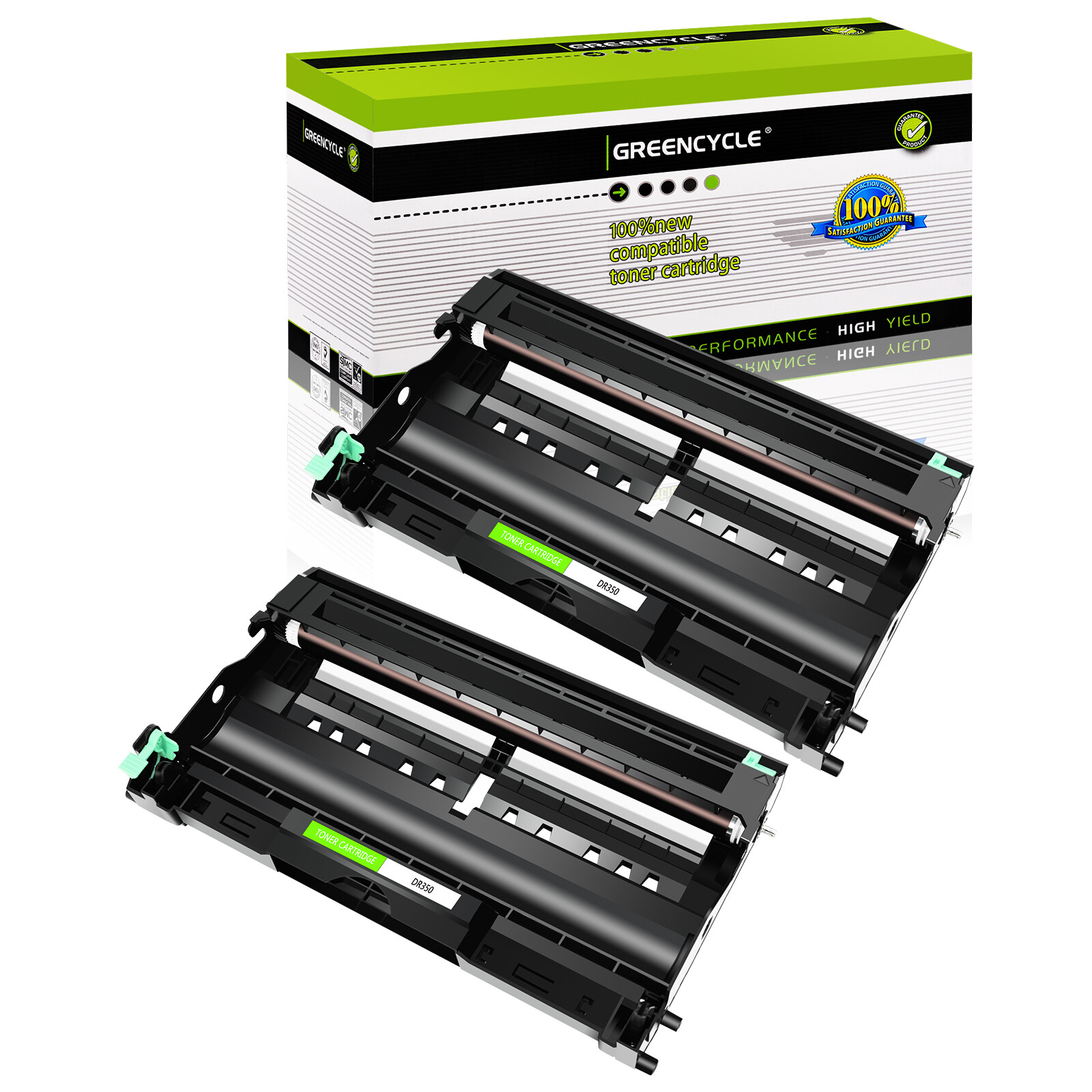 2PK DR350 Drum Unit Fit For Brother HL2040 DCP-7020 MFC-7220 7225N MFC-7420 7820
