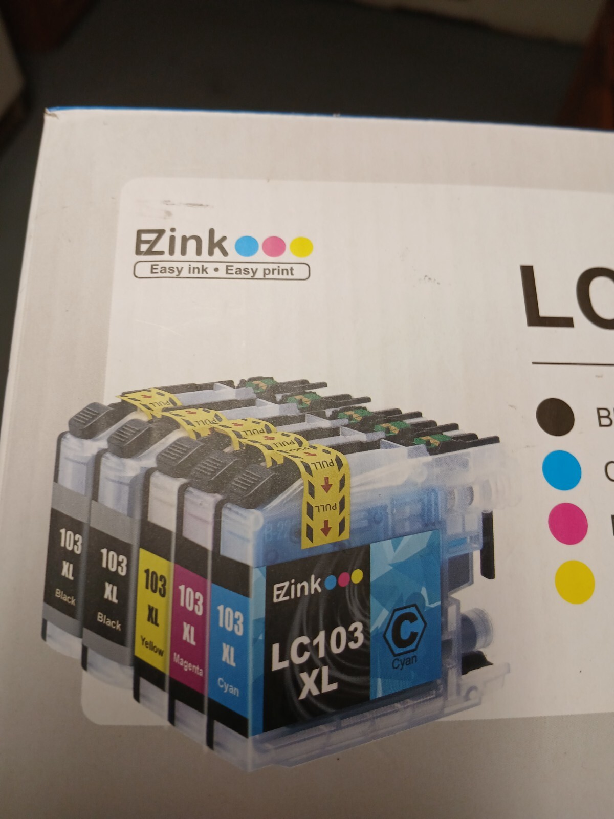 LC 103xl -(12)EZ Ink Cartridge Replacements  6 Black,3 blue,2 Red,1 Yellow  New