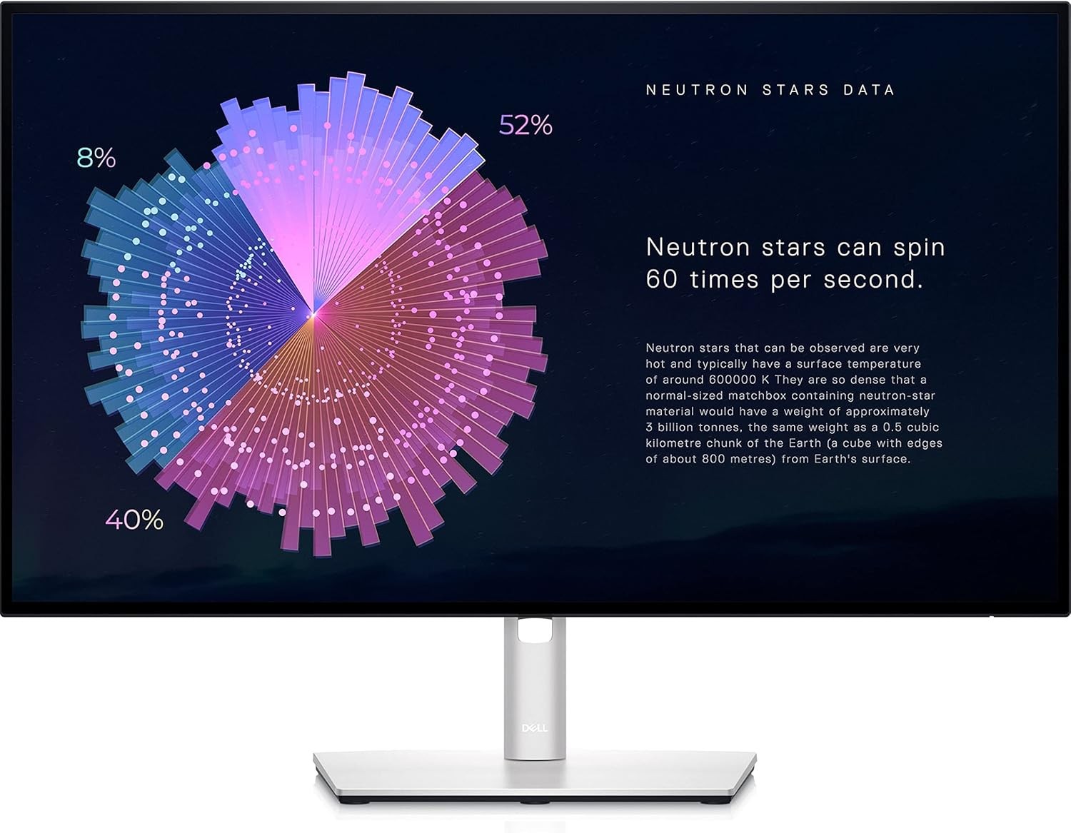 Dell UltraSharp 27-inch QHD USB-C Hub IPS LCD Monitor U2722DE Silver