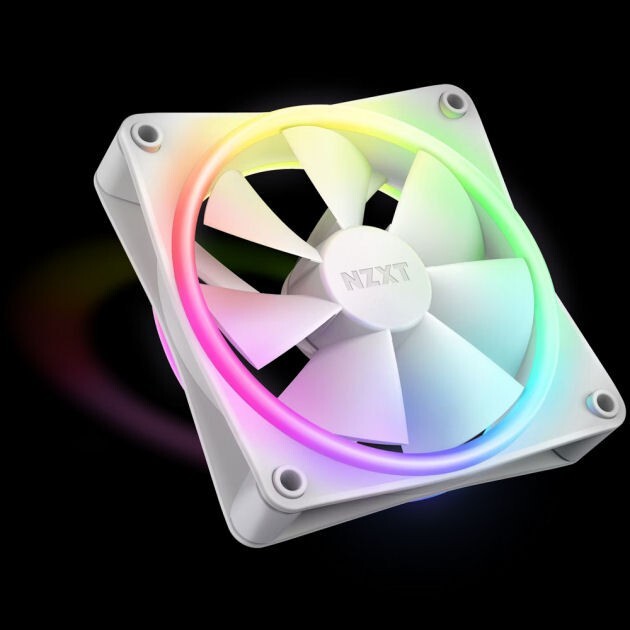 NZXT RF-D14SF-W1 F140 RGB DUO 140mm FDB Fan, 4Pin PWM