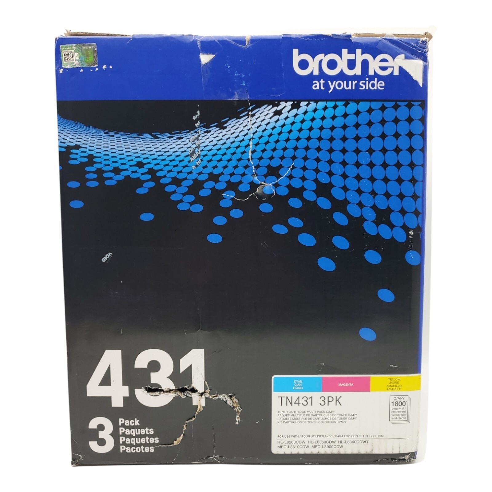 Brother TN-4313PK 3Pcs Toner Cartridge - Cyan, Magenta, Yellow, GENUINE, OEM