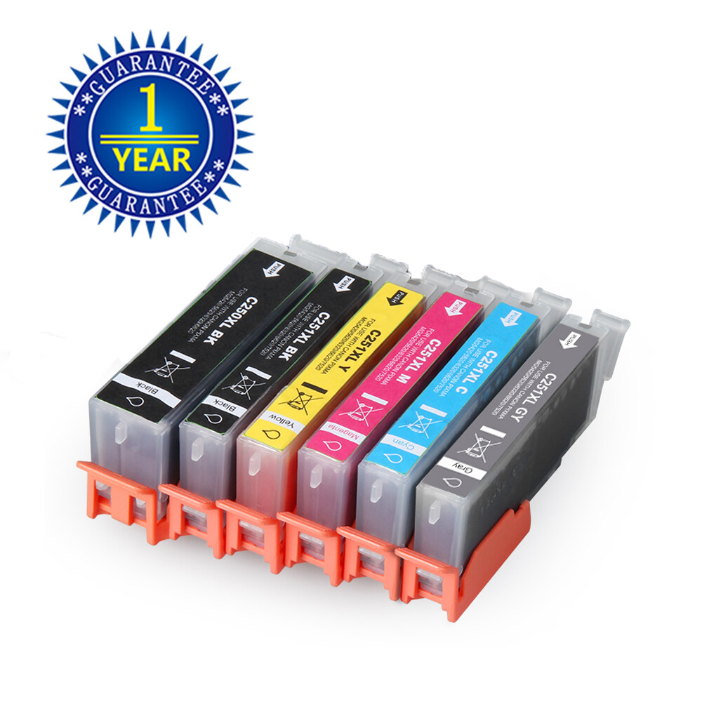 6PK PGI-250XL CLI-251XL Ink Cartridges For Canon Pixma MX922 MG5520 MG5420 6620