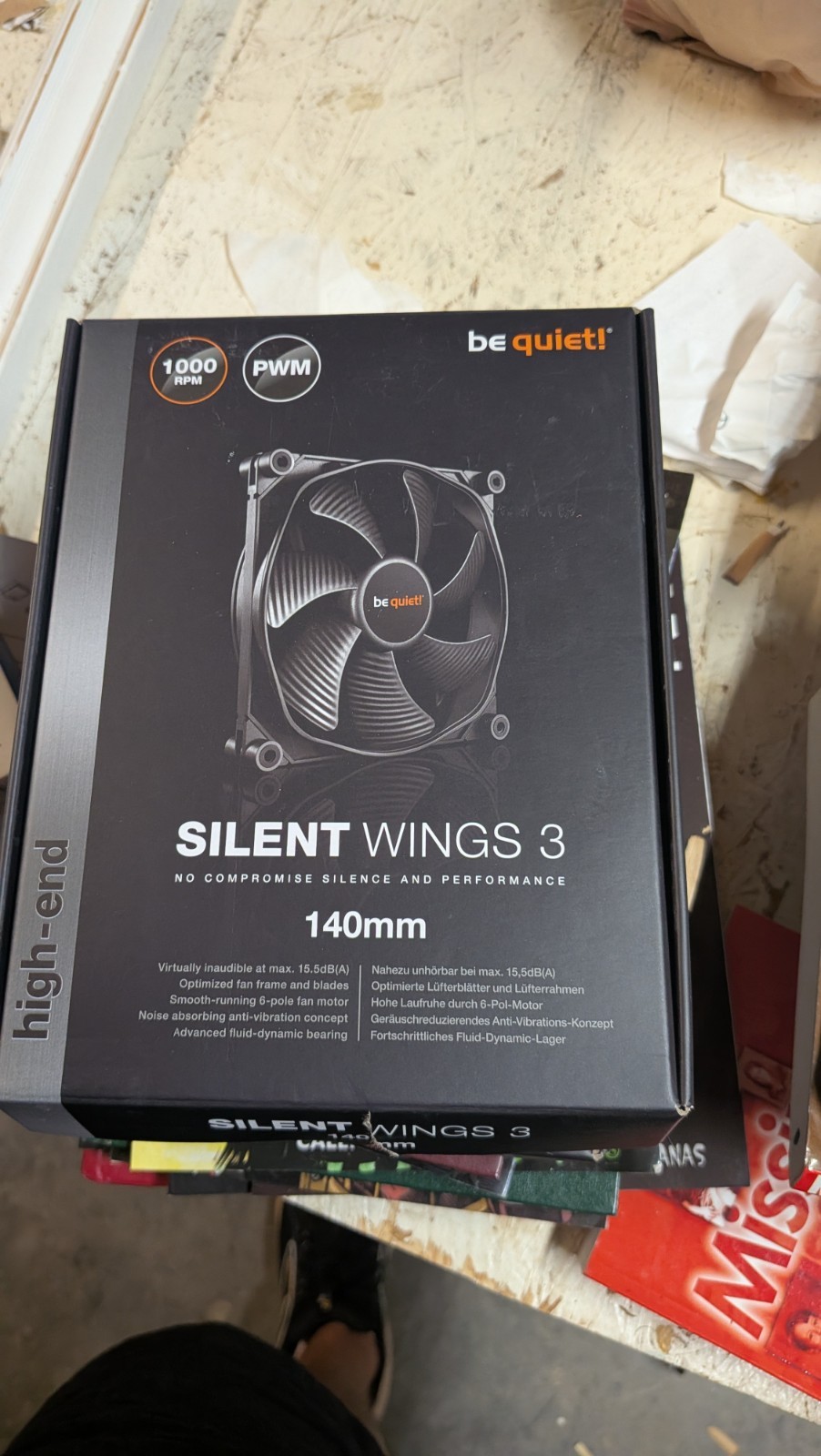 Be Quiet Silent Wings 3 140mm Cooling Case Fan PWM 1000 RPM High Speed
