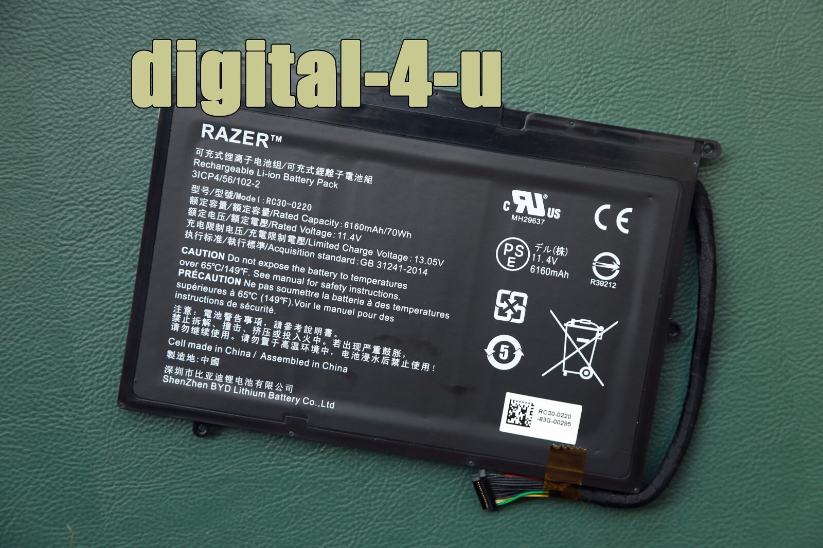 New Genuine RC30-0220 Battery For Razer Blade Pro 17"GTX 1060 RZ09-02202E75-R3U1
