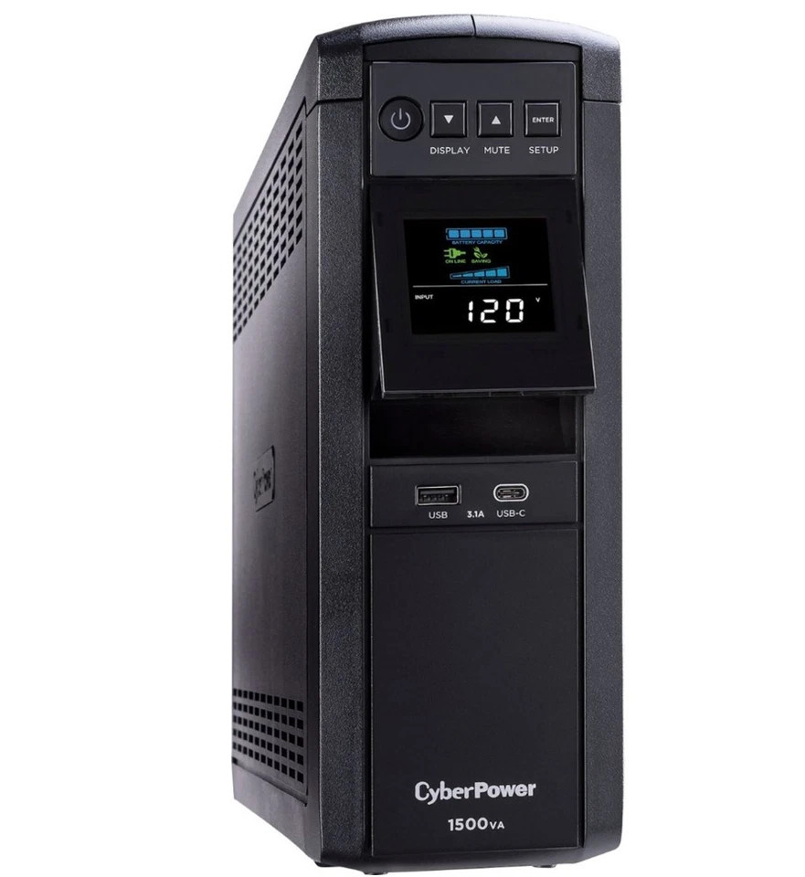 BLACK - CYBERPOWER GAMING 1500VA 12 OUTLETS LCD UPS