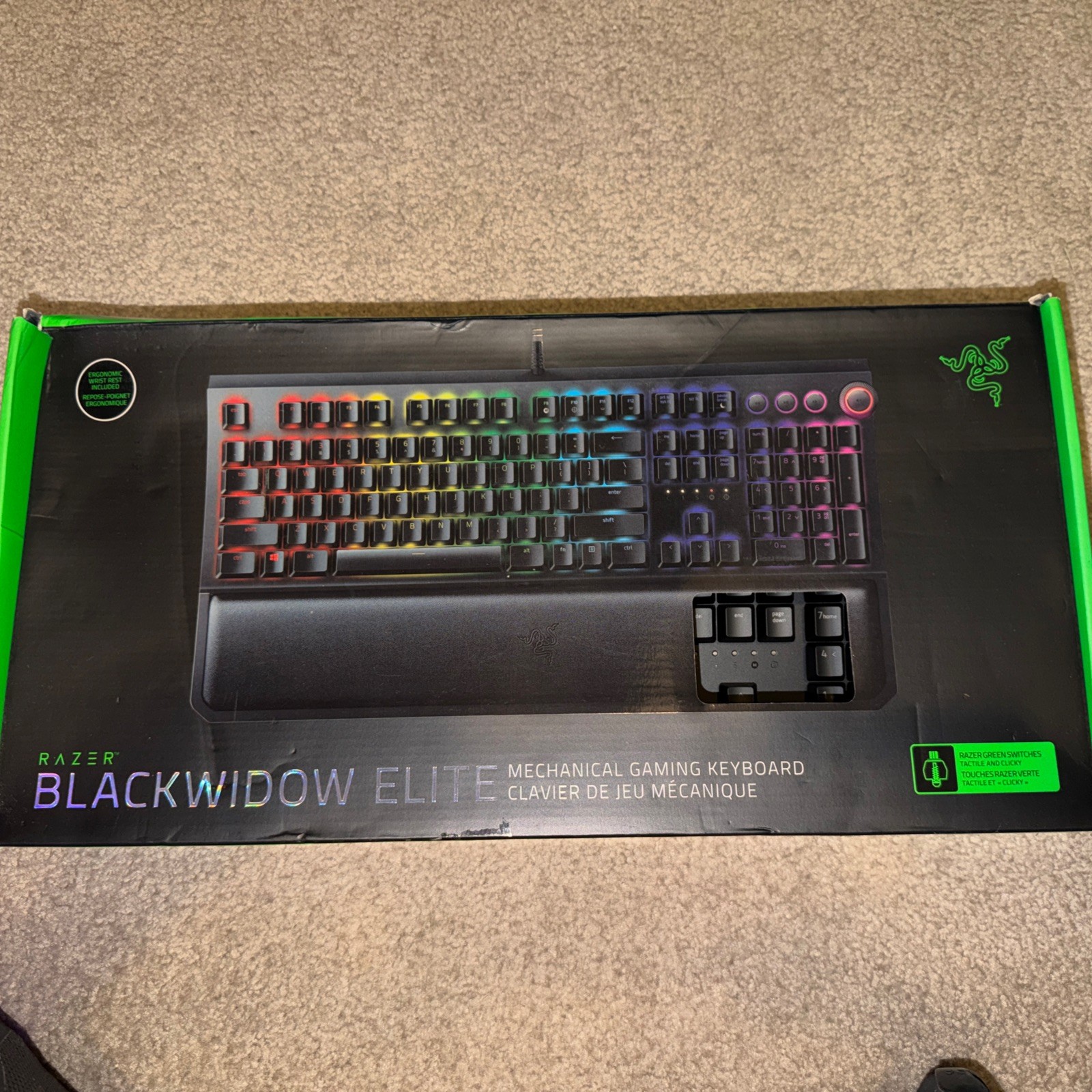 Razer Blackwidow Elite Wired Gaming Mechanical Keyboard Green Switches