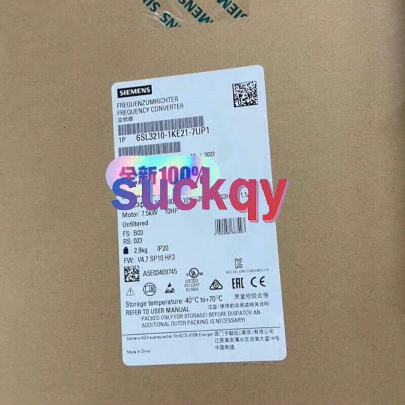 1pcs NEW Siemens SINAMICS G120C RATED P0WER 6SL3210-1KE21-7UP1 via FedEx or DHL