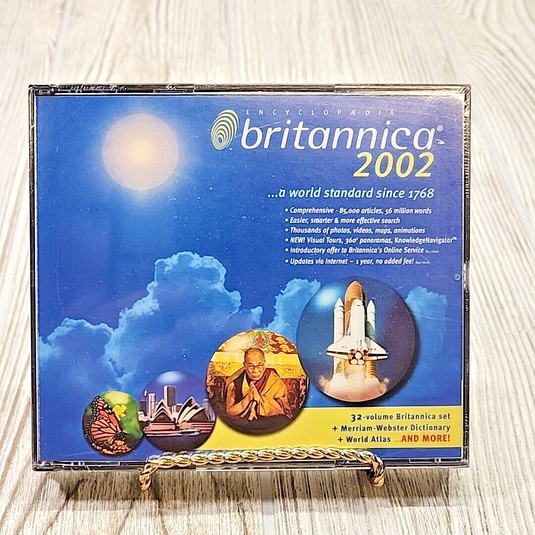 Encyclopedia Britannica 2002 Deluxe Edition CD Windows Version 3-Disc Set NEW