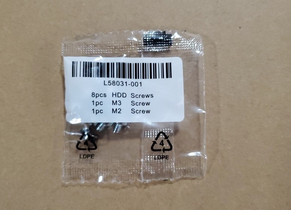 L58031-001 - HP 8pc HDD Screws 1pc M3 Screw 1pc M2 Screw