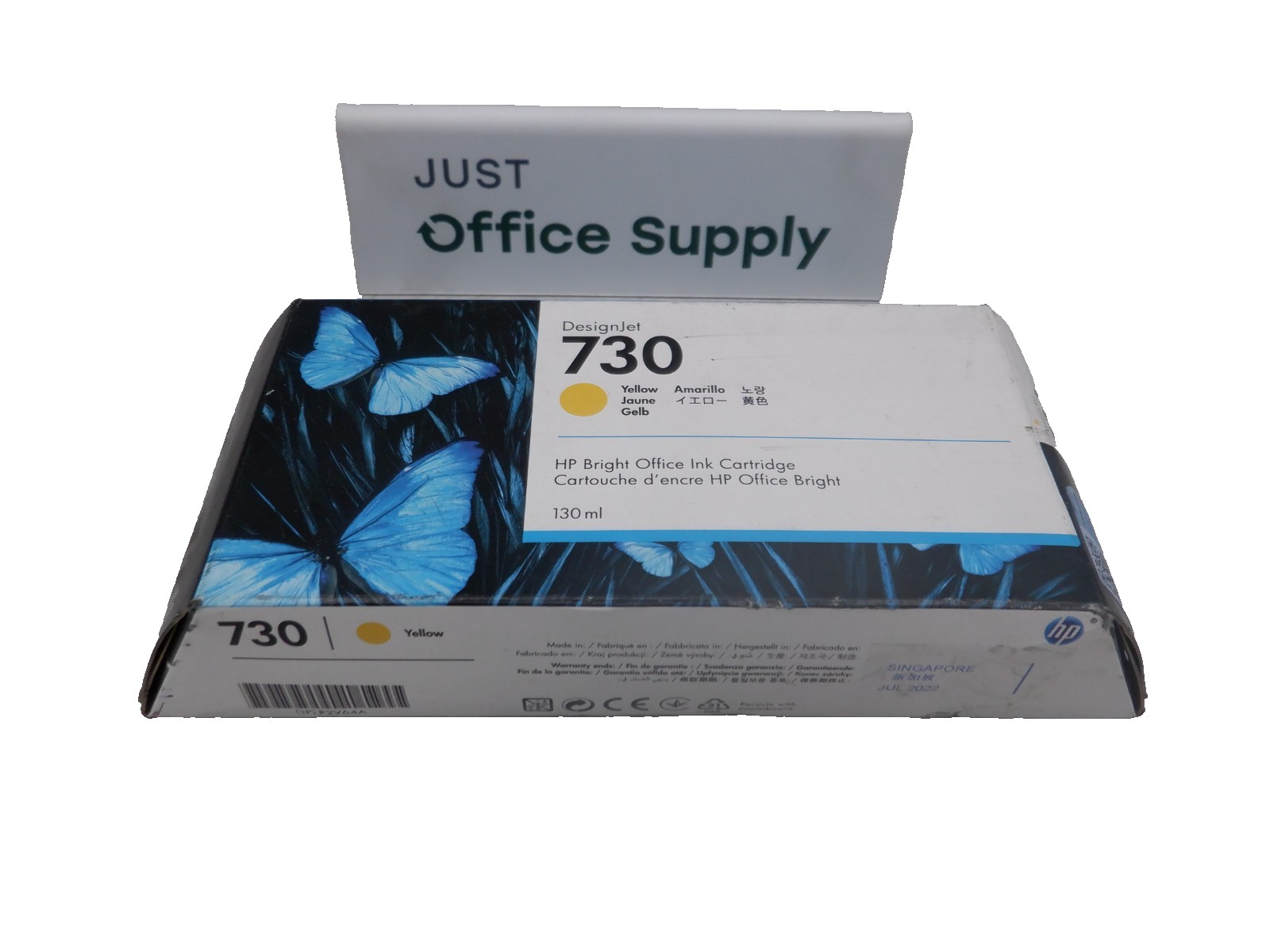 Genuine HP 730 Yellow P2V64A Bright Office 130ml 