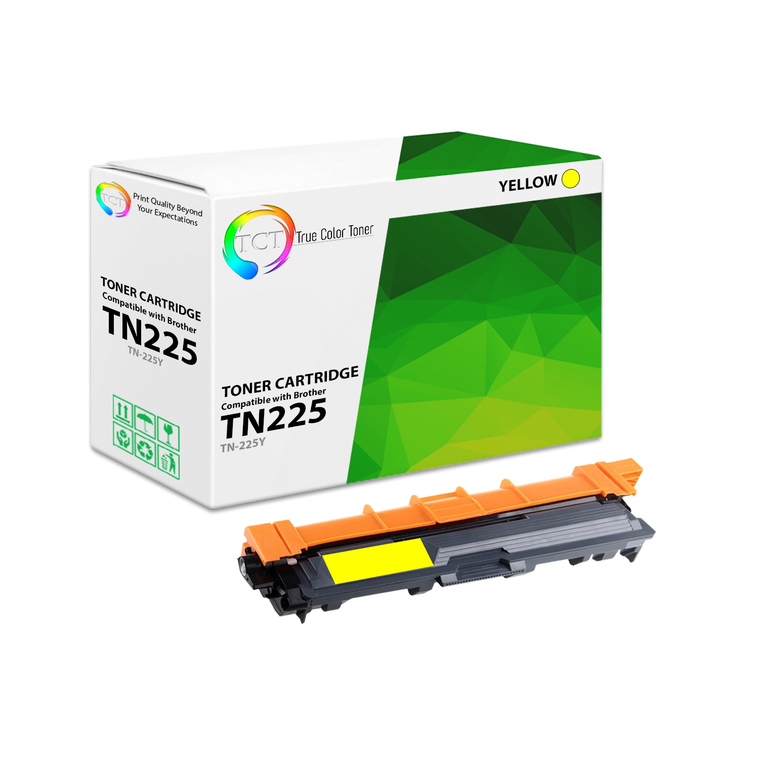 TCT TN225Y Compatible Yellow Toner For Brother HL 3140cw 3170cdw MFC 9340cdw