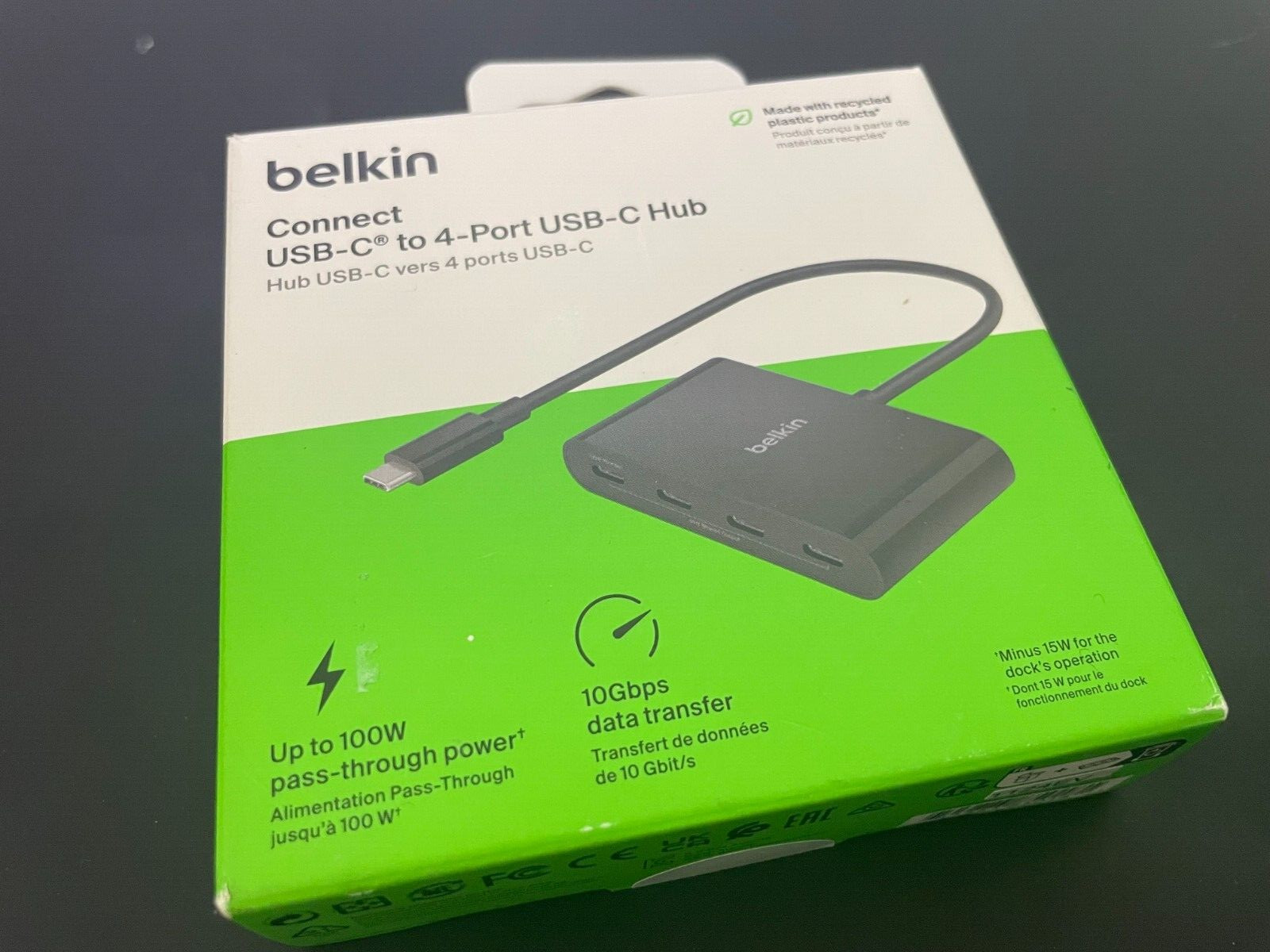 Belkin Connect 4-Port USB-C Hub 3.2 Gen 2 - Black AVC018btBK