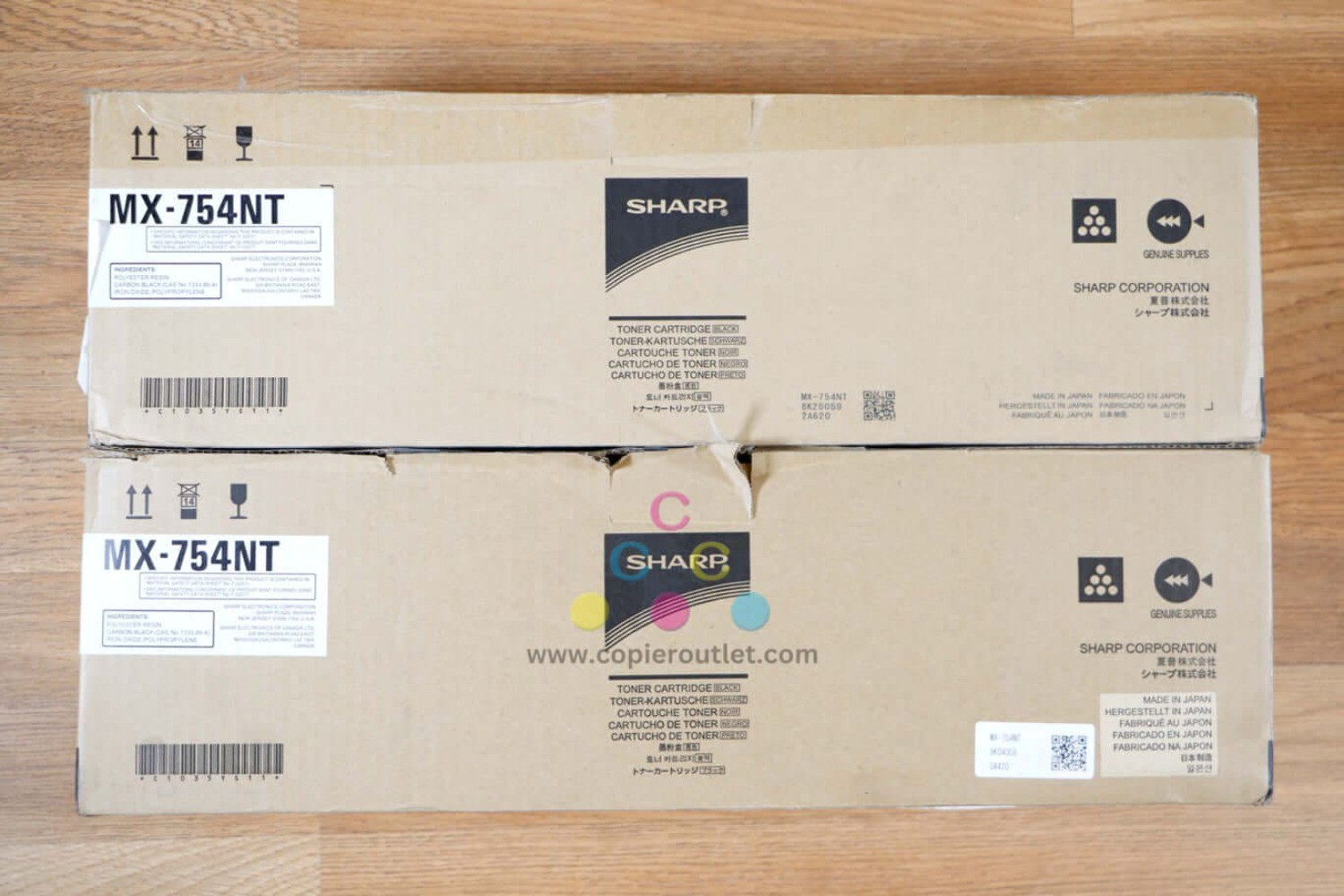 Lot of 2 Sharp MX-754NT K Toner Cartridges Sharp MX-M654N/MX-M7570 Same Day Ship