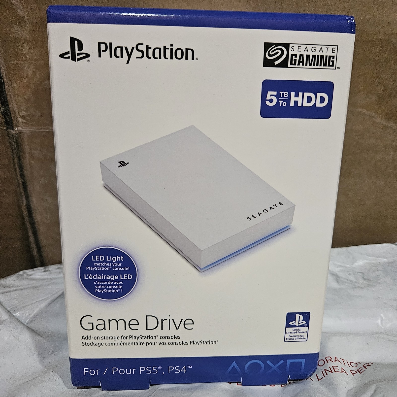 5TB Seagate Game Drive for PS5 USB 3.0 Portable Hard Drive. New 