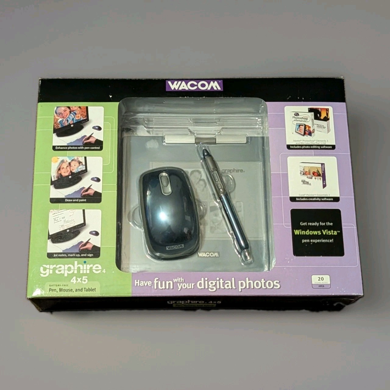 Wacom Graphire4 4x5 Pen Mouse Tablet Complete Boxed CTE-440 Graphic Design