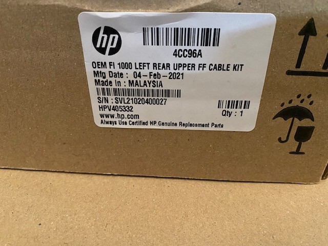 HEWLETT PACKARD HP OEM FI-1000 Left Rear Upper FF Cable Kit, 4CC96A (NEW)