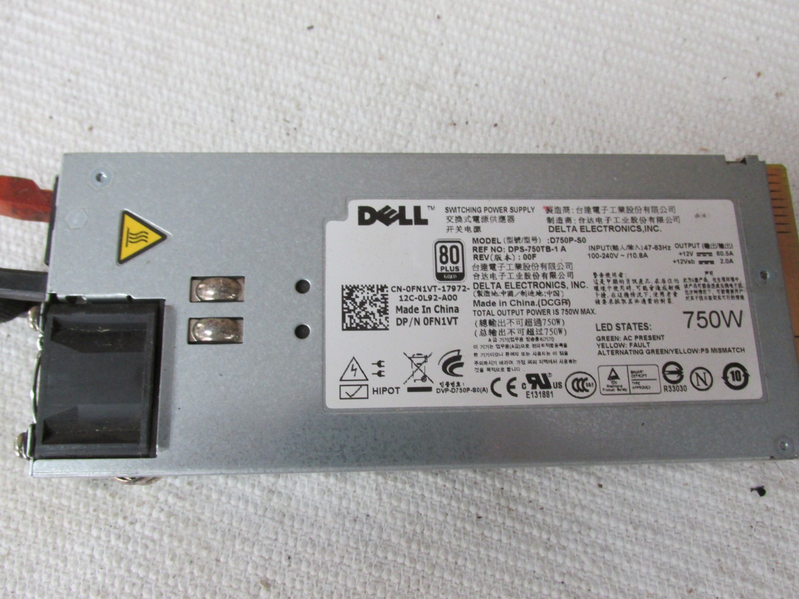 Dell D750P-S0 Switching Power Supply DPS-750TB-1 A 0FN1VT