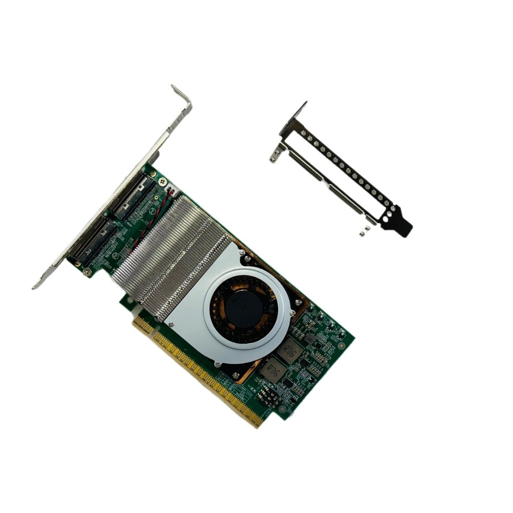 External PCI Express 5.0 x16 To 2* MCIO X16 X8 SFF-TA-1016 8i Retimer Adapter US