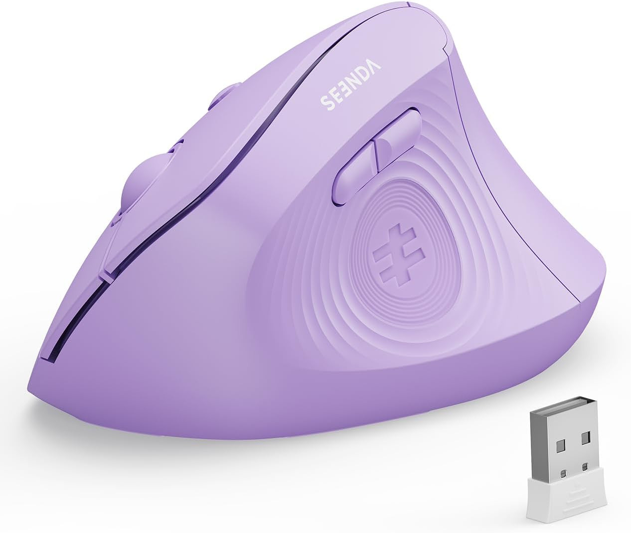 seenda Ergonomic Wireless Mouse, MOU200 Vertical Bluetooth Mouse with 2.4G USB R