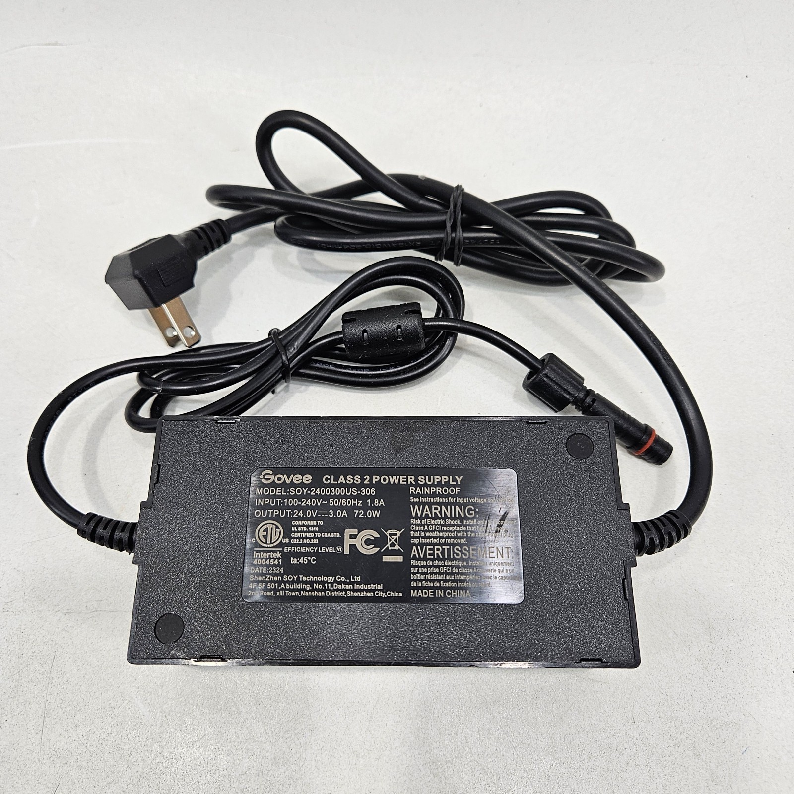 Govee SOY-3600200US-306 OEM Power Supply Adapter