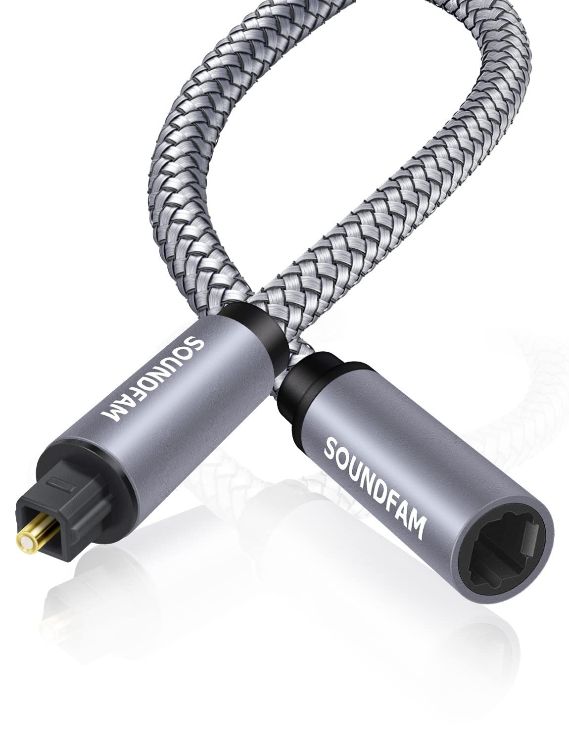 Optical Extension Cable 3Ft/1M, Optical Audio Cable Male to Female Toslink Op.