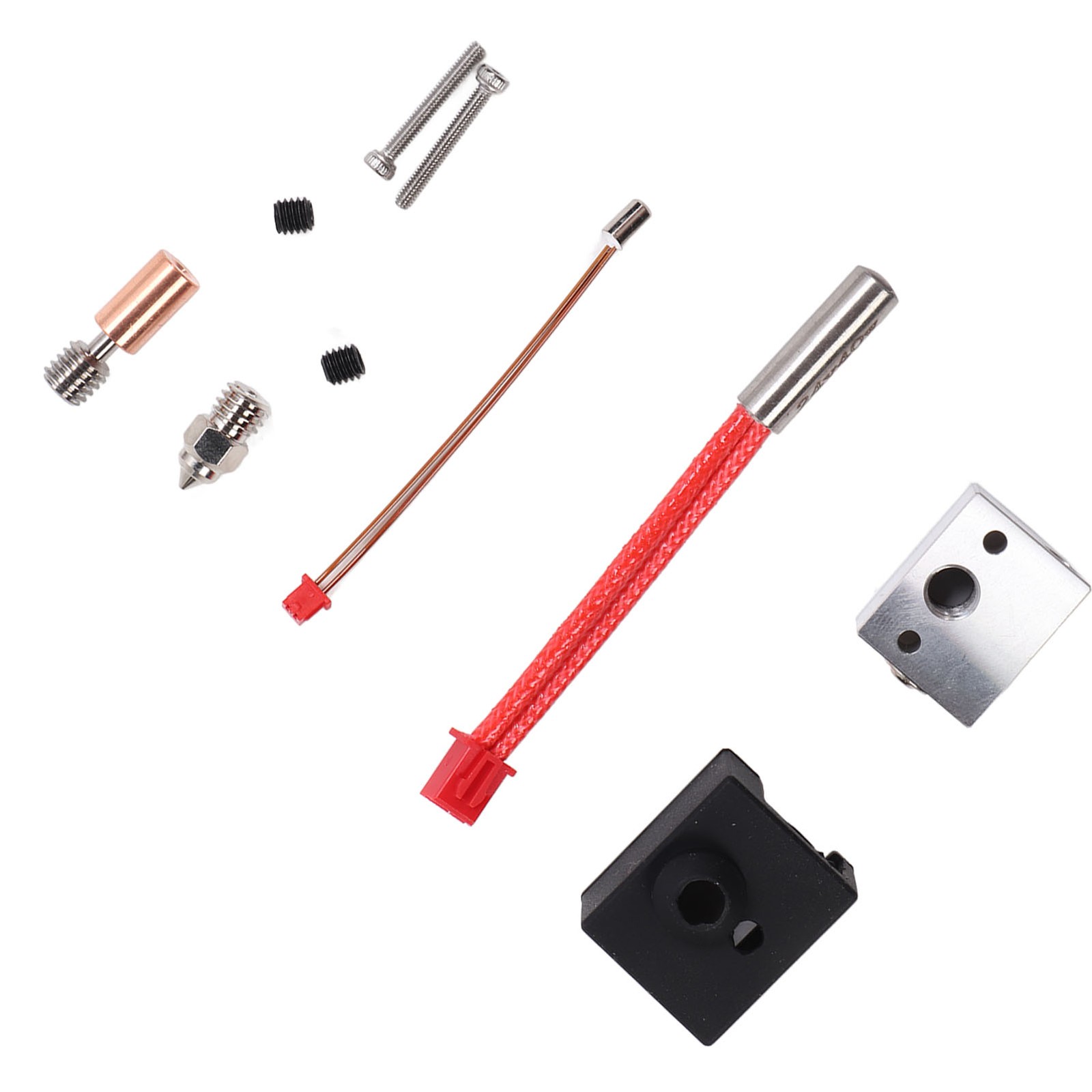 3D Printer Hotend Kit Hot End 300℃ Nozzle Throat Heating Block 24V 40W Set FZBP