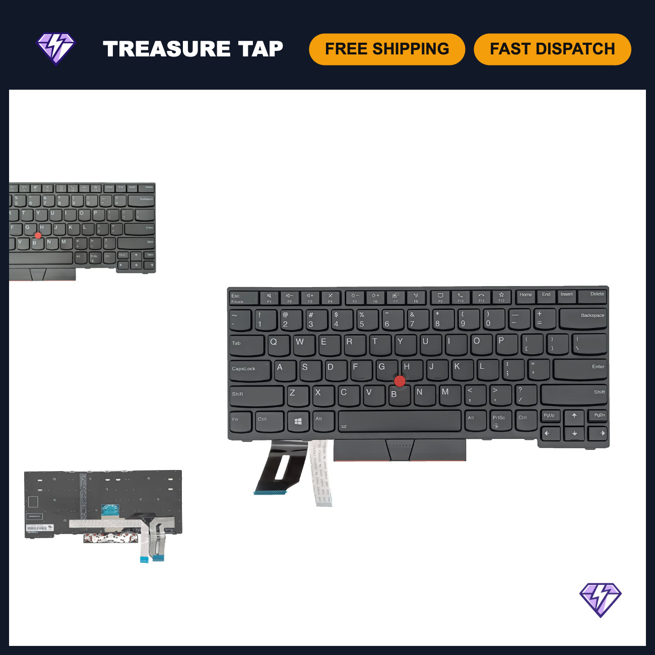 Backlit Replacement Keyboard for Lenovo ThinkPad T14 & P14s - US Layout, P/N 5N2