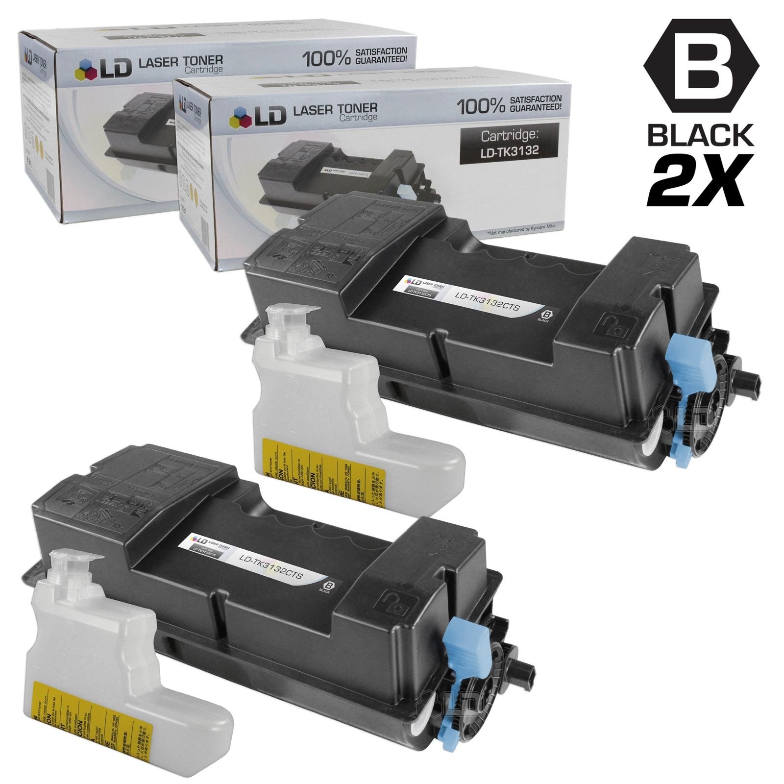 LD Set of 2 Comp Kyocera-Mita Black TK-3132 1T02LV0US0 Toner FS-4300DN