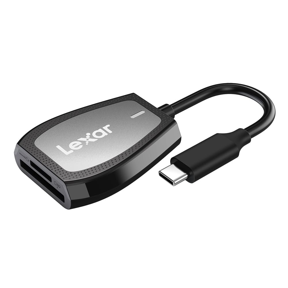 Professional USB 3.2 Type-C Dual-Slot Reader, Supports SD and microSD UHS-II ...