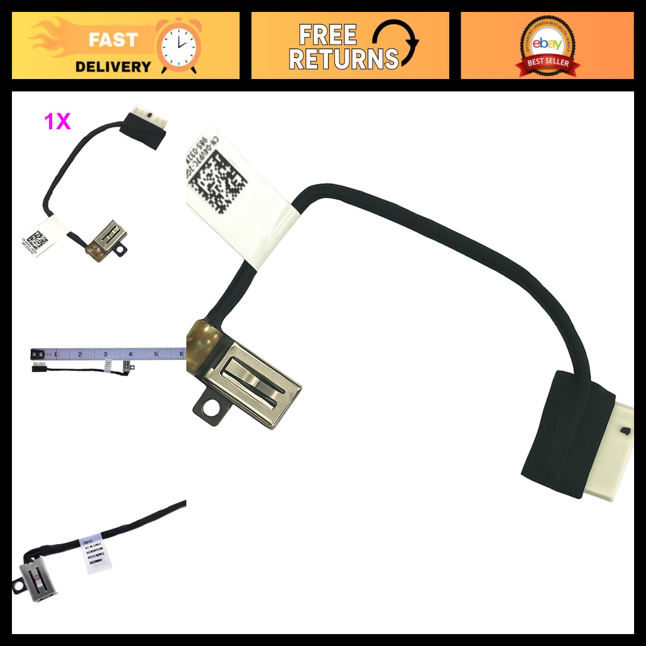 Replacement DC Power Jack Charging Port Cable for Inspiron 15 14 17 Vostro 3500