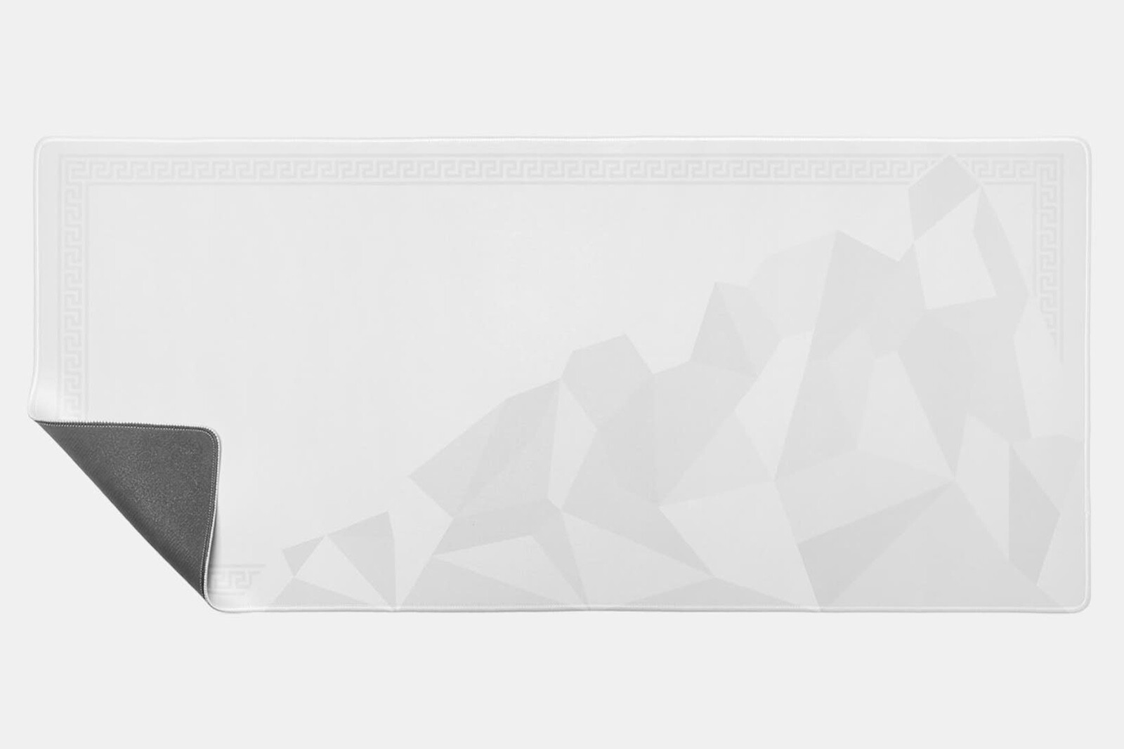 NEW DROP MITO PEGASO Computer DESK MAT 36"x16" White Light Gray Geometric Greek