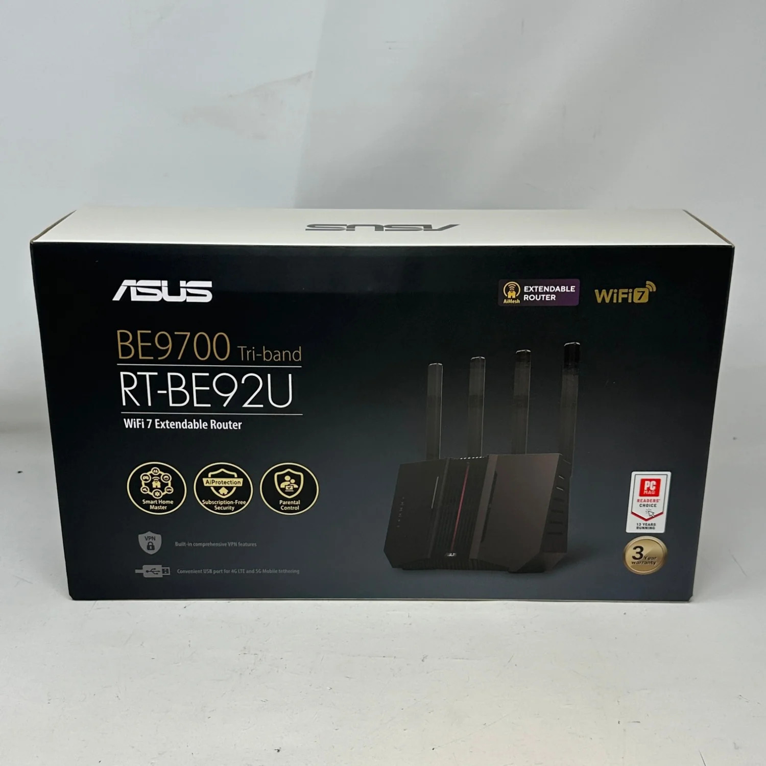 ASUS RT-BE92U Tri Band WiFi 7 90IG08T0-MU9A00 Mesh WiFi Router