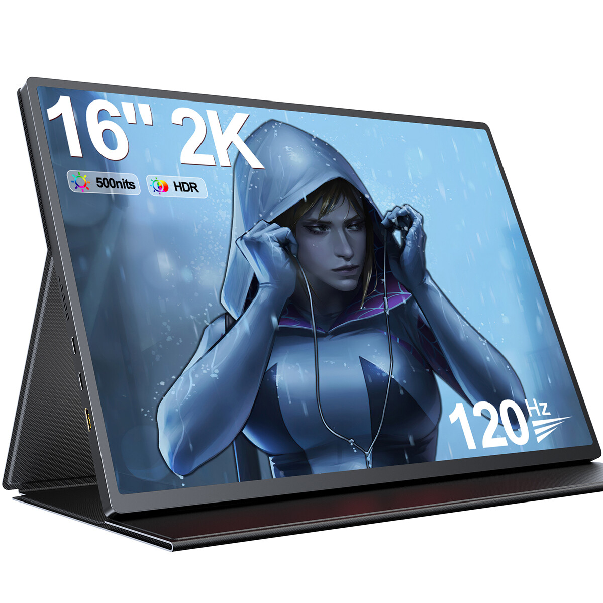 Used | 120Hz Monitor 16" 2K 2560x1600 16:10 Gaming Portable Monitor for PS Xbox