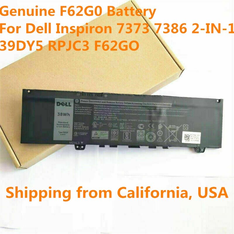 NEW Genuine f62g0 battery for inspiron 13 rpjc3 p83g001 5370 7370 7373 7380 7386