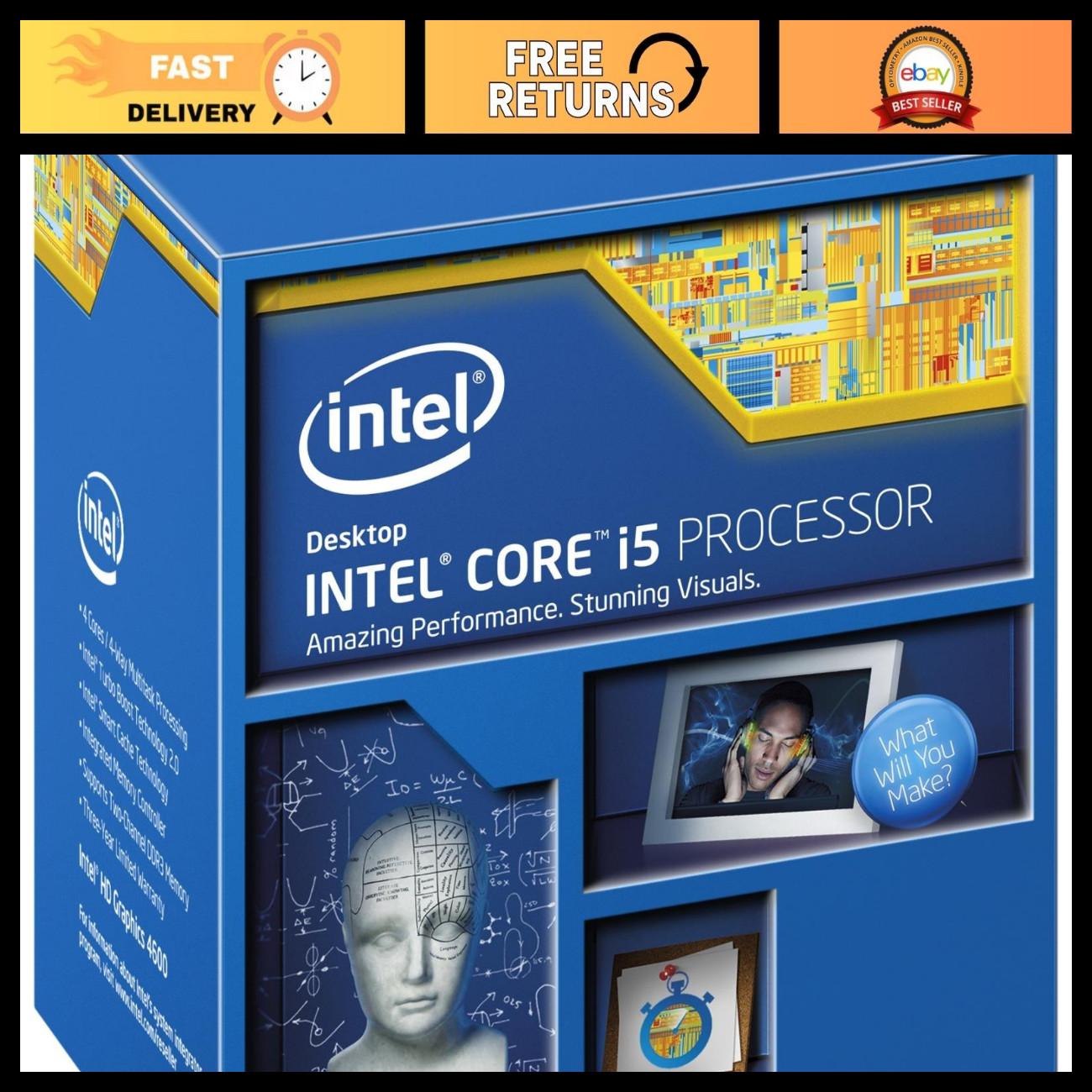 Intel Core i5-4590S CPU 6M Cache, Up to 3.7 GHz, Quad-Core Processor
