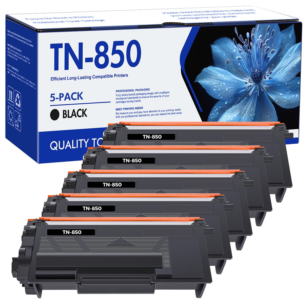 5 PACK TN850 Toner fits for Brother TN820 MFC-L6900DW MFC-L5700DW MFC-L5850DW
