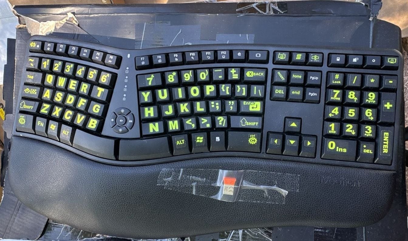 Meetion DirectorW Wireless Ergonomic Keyboard Black