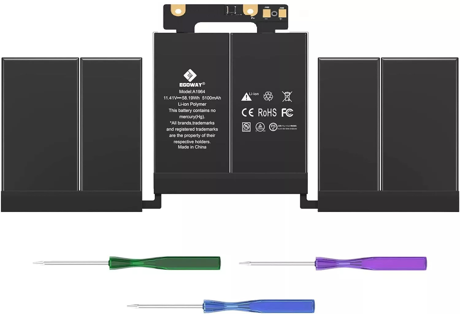A1964 Battery for Apple Macbook Pro 13 inch A1989 A1964 Mid 2018 2019 A2251 2020