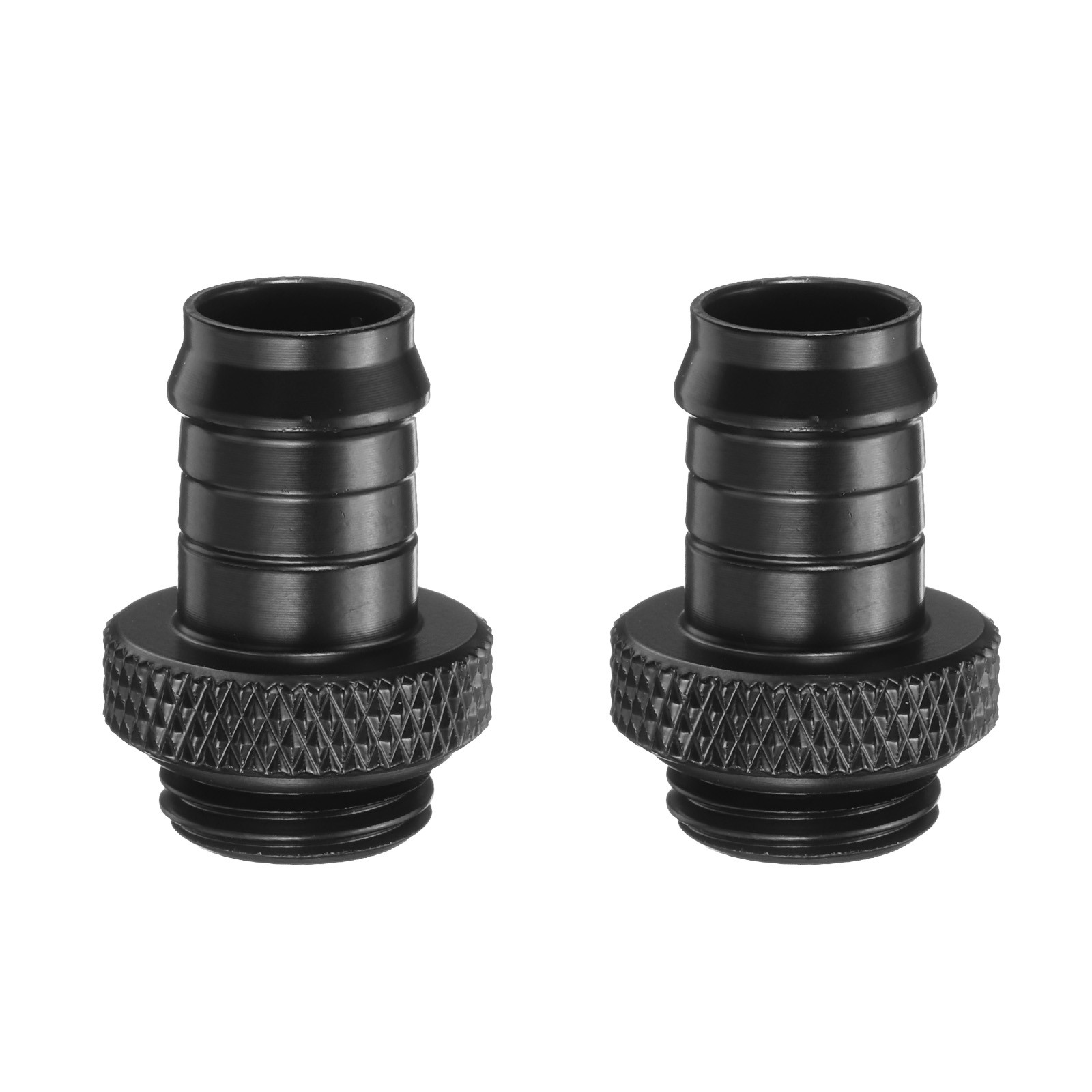 2pcs G1/4" x 9.5mm OD Water Cooling Barb Fitting Soft Tube Connectors Black