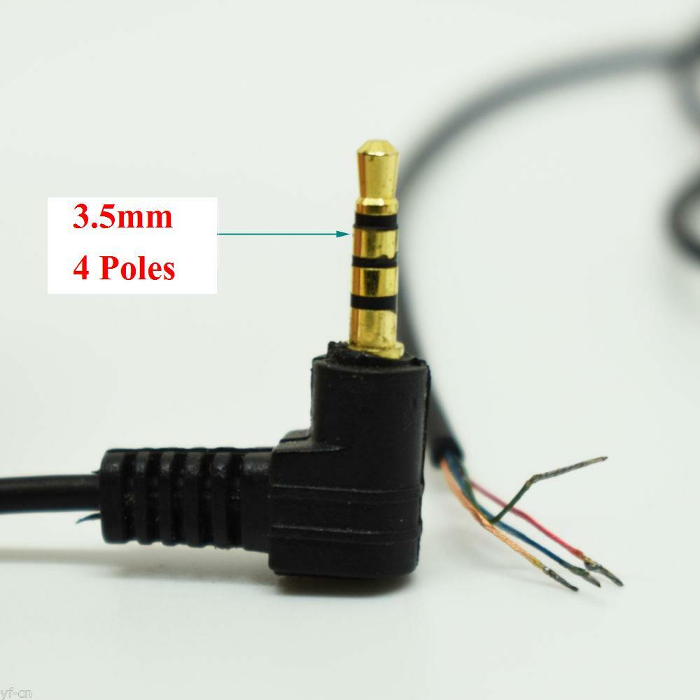 2 PCS 6-ft Cable 3.5mm Gold Plated Plug to Stripped & Tinned Bare Wire USA Ship 