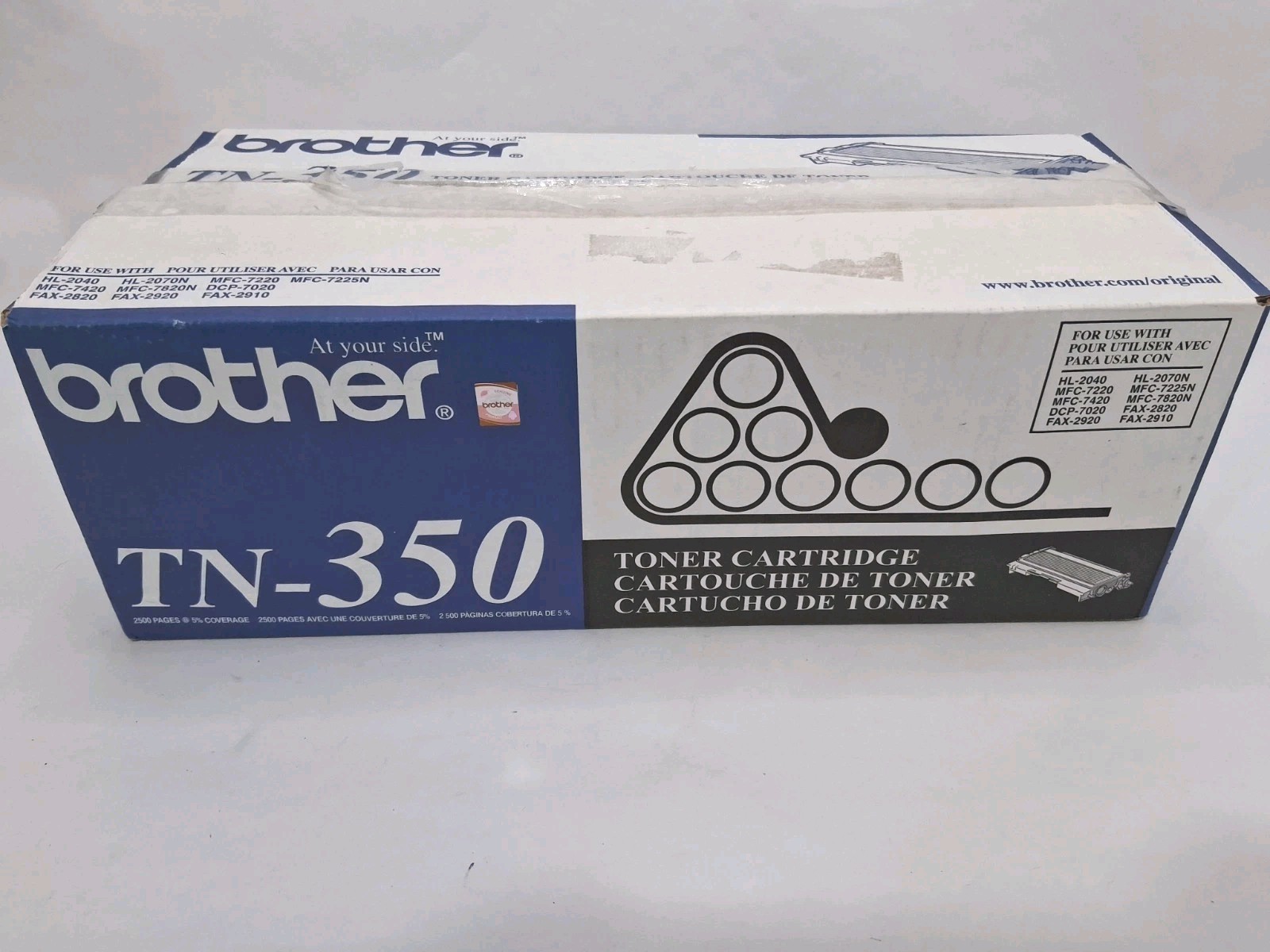 Genuine Brother TN-350 Black Toner Cartridge New Open Box Sealed Bag