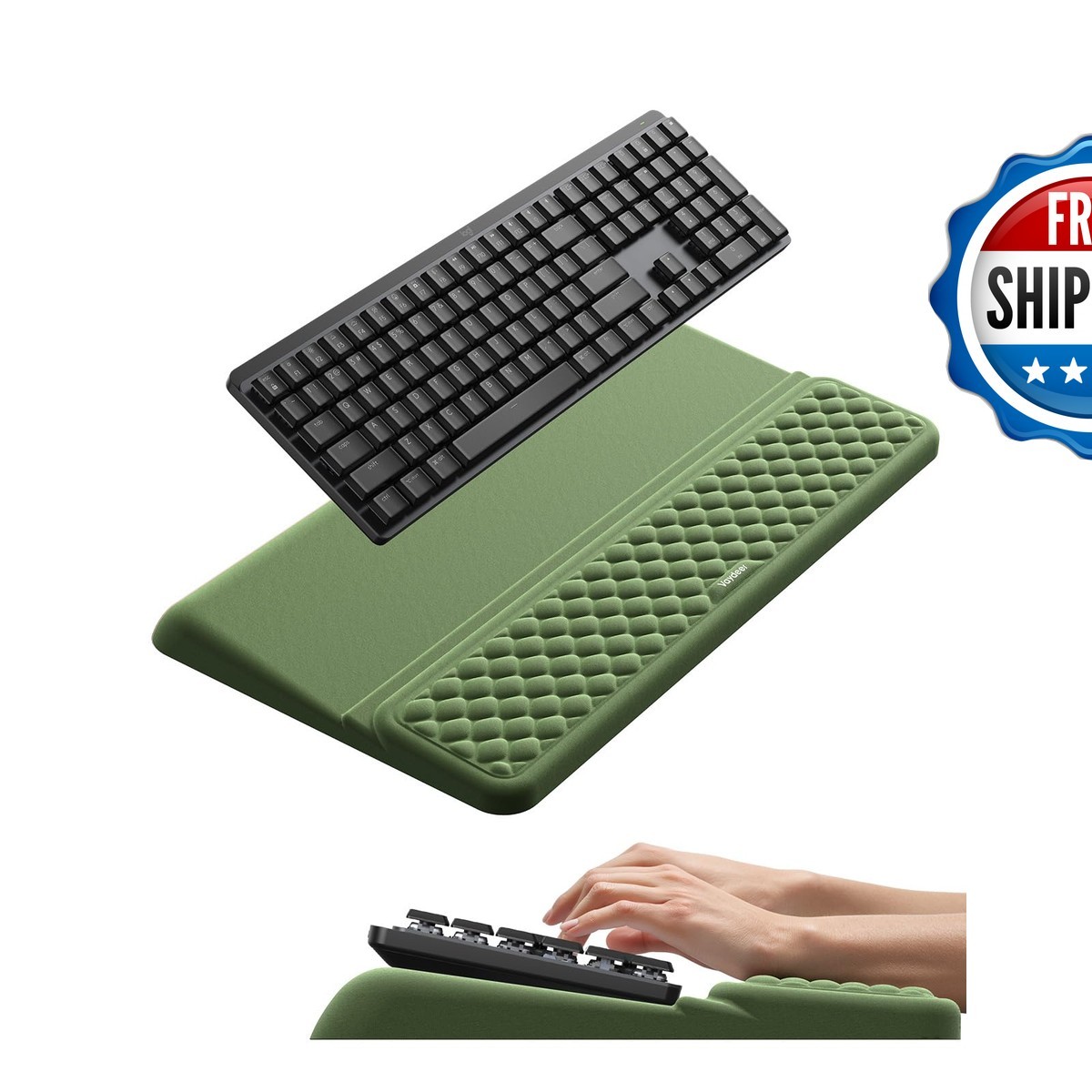 Vaydeer Wrist Rest with Keyboard Stand Ergonomic Computer Wrist Support Pad