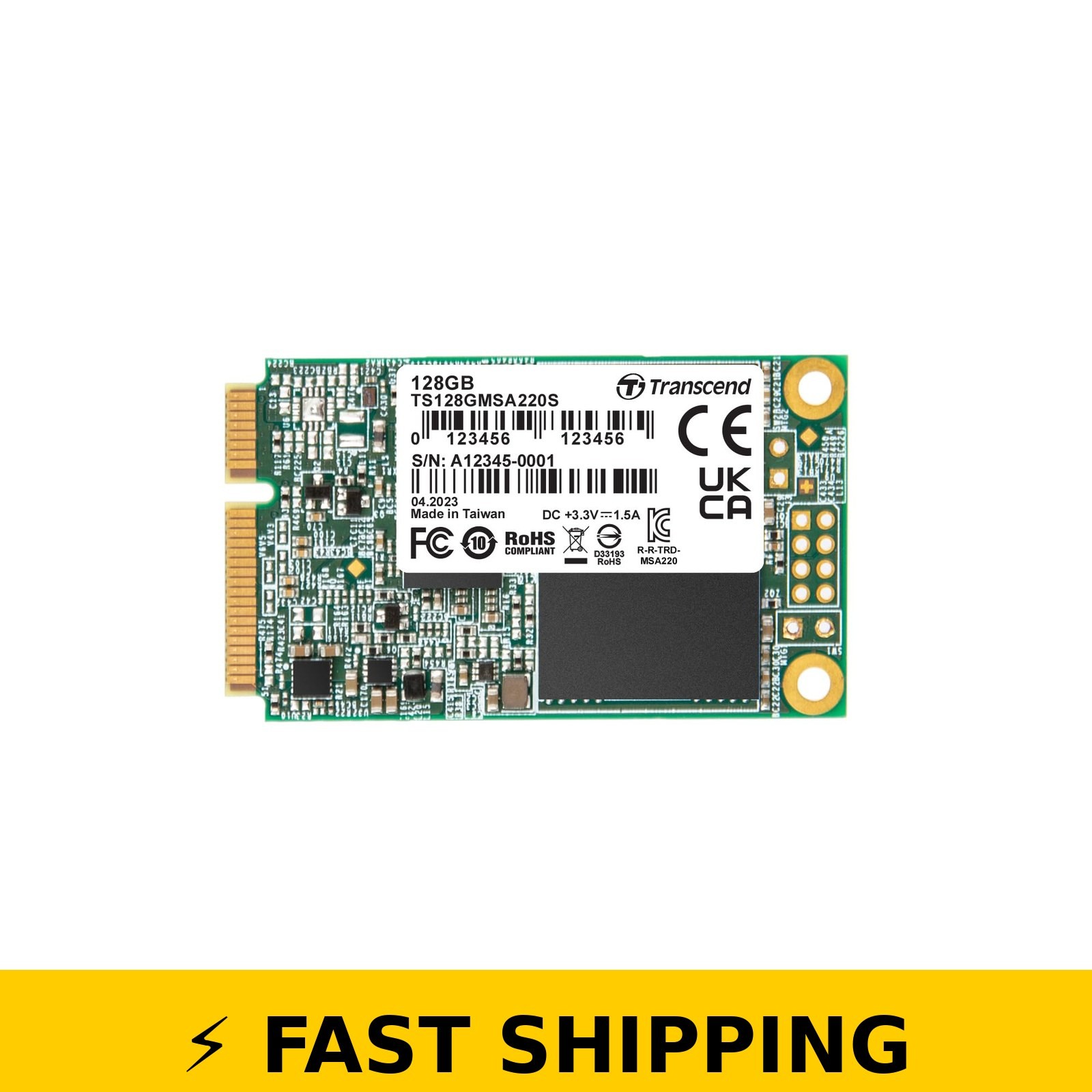 Transcend MSA220 128GB mSATA SSD - 500MB/s Read Speed
