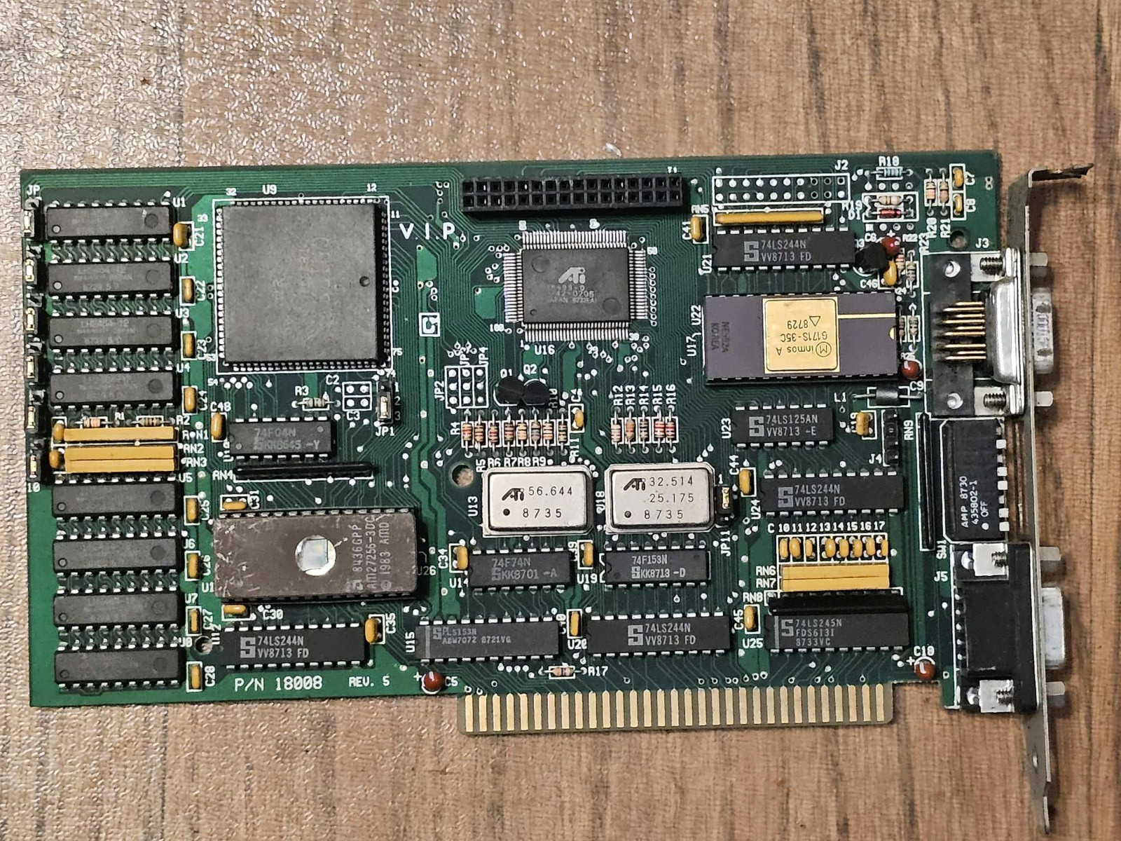 Retro Gaming Rare ~ ATi VIP WONDER P/N 1008 8-Bit ISA Video Card EXM5RSVIP1