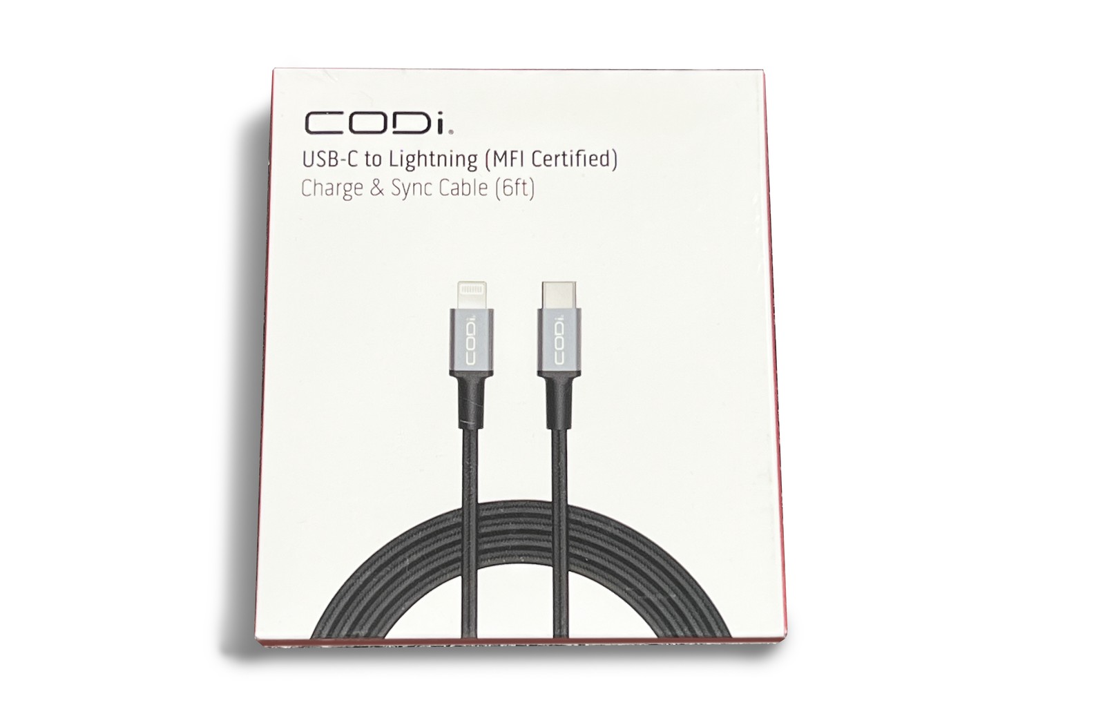 New CODi 6ft Braided USB-C to Lightning MFI Charge & Sync Cable for iPhone iPad
