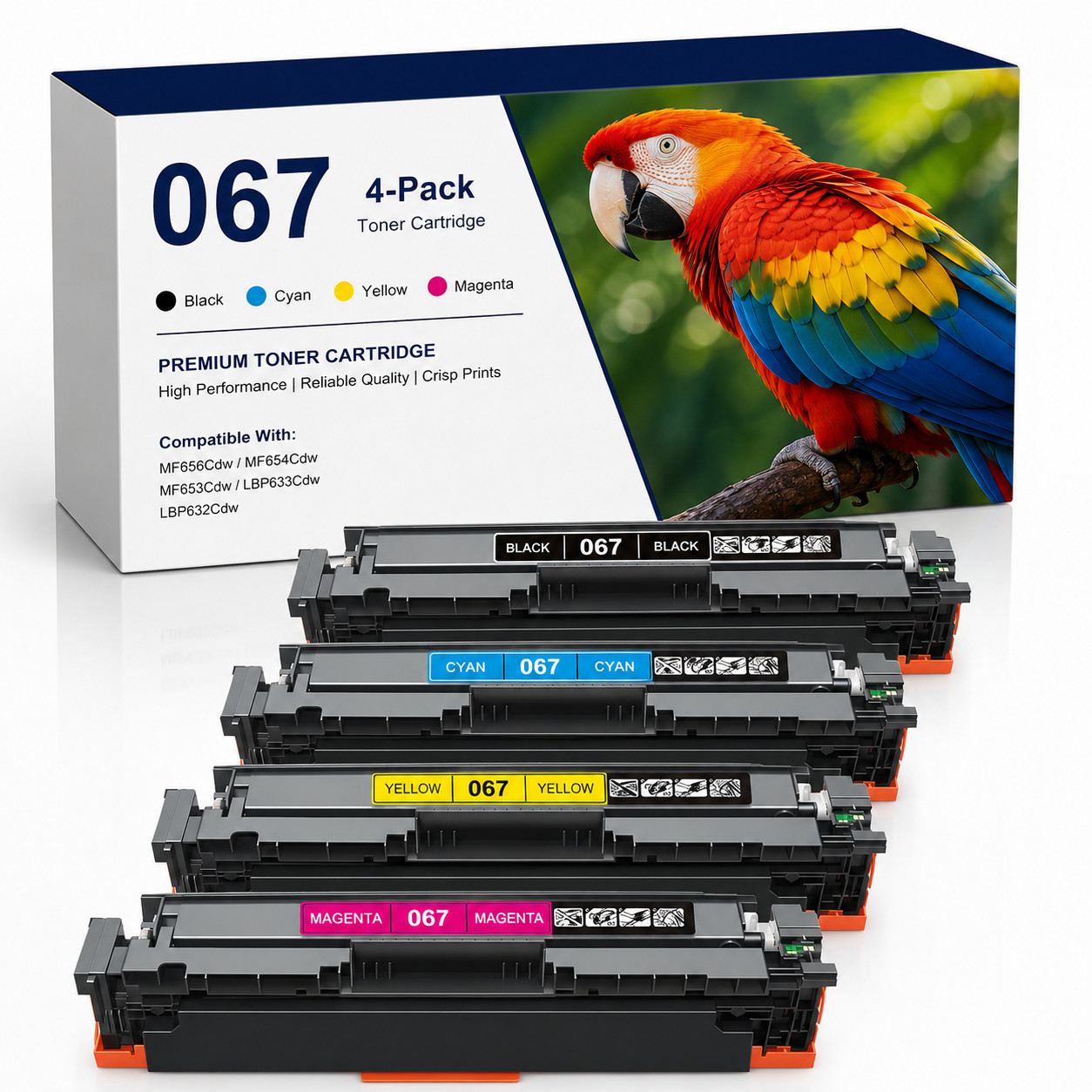 4PK 067 Toner Cartridges Compatible for Canon  MF656Cdw MF650C MF654Cdw LBP632Cd