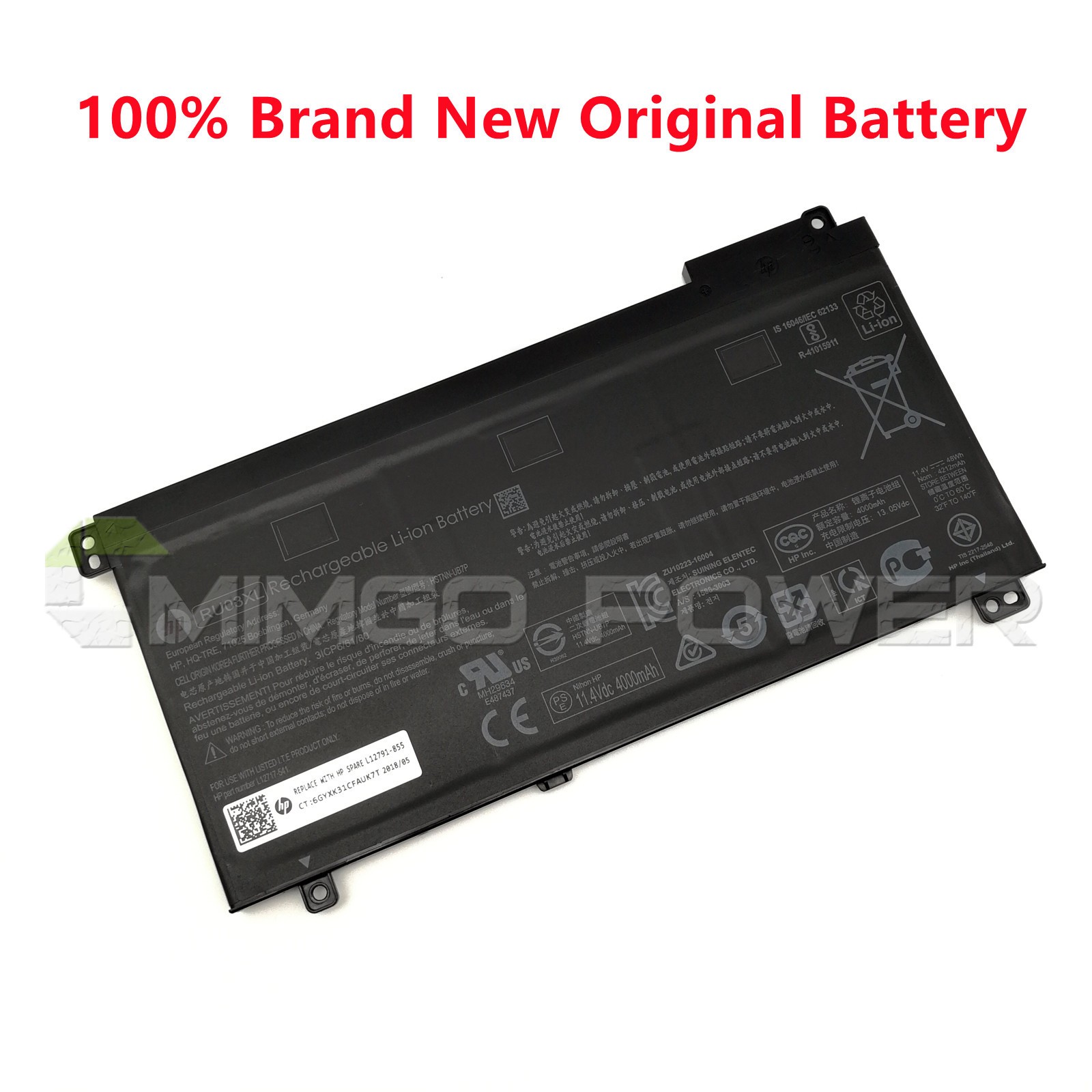 New Genuine RU03XL OEM Battery for HP ProBook X360 440 G1 11 G3 G4 EE HSTNN-IB8P