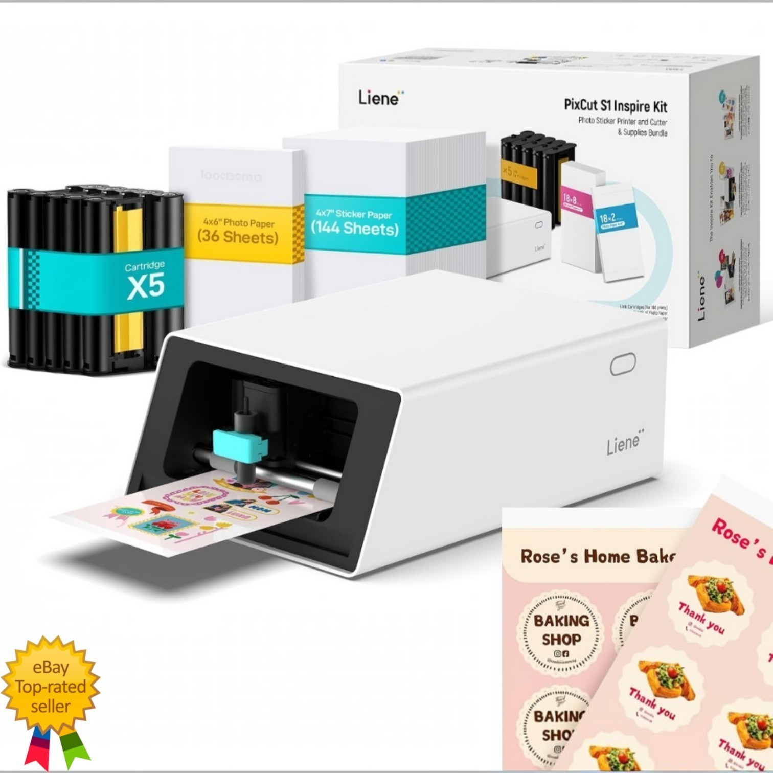 Liene PixCut S1 Inspire Kit DHP700 All-in-One Sticker Printer Cutter 300DPI NOB
