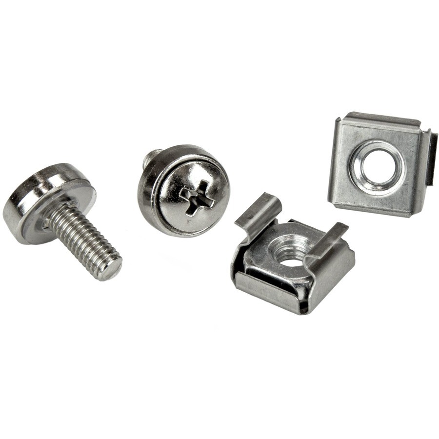 StarTech M5 Mounting Screws and Cage Nuts for Server Rack Cabinet - 100 Pack