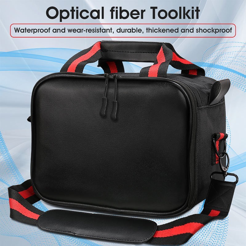 Fiber Optic Tools Holder Bags FTTH Bag Black PU Leather Handbag Messenger Bag
